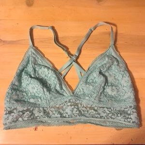 Teal Lace Cross-back Bralette
